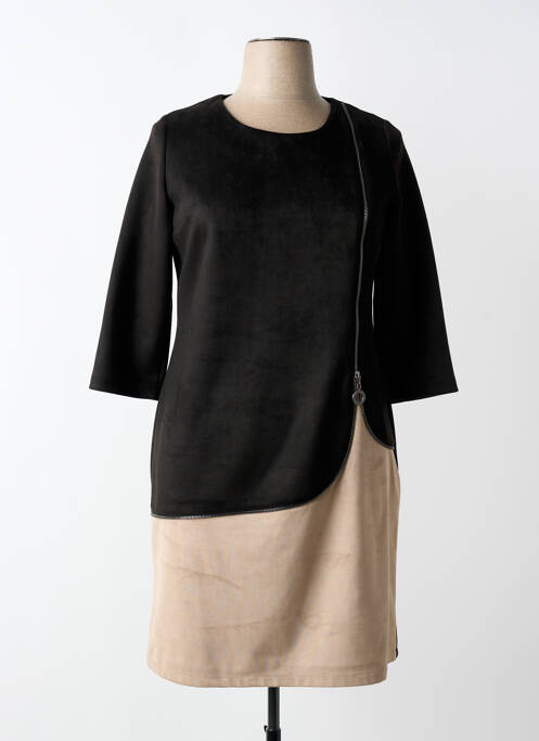 Rochie midi mâneci 3/4 mâneci 3/4 negru GUY DUBOUIS femme