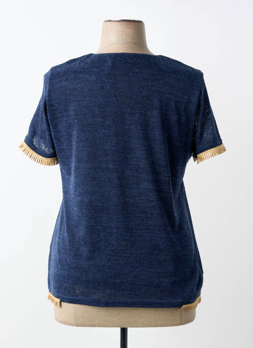 Top mâneci scurte mâneci scurte albastru MERI & ESCA femme