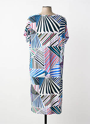 Rochie midi mâneci scurte mâneci scurte albastru JUPER femeie