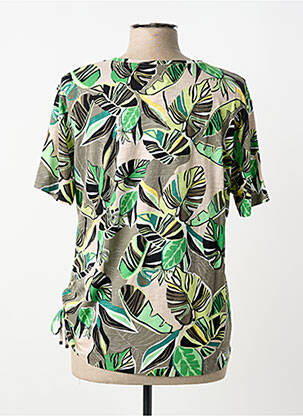 Tricou guler în v mâneci scurte verde RABE femeie