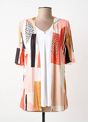 Top țesătură jersey mâneci scurte portocaliu NAYAT femme