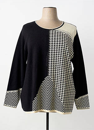 Pulover croială cambrată mâneci lungi negru FRANCE RIVOIRE femme