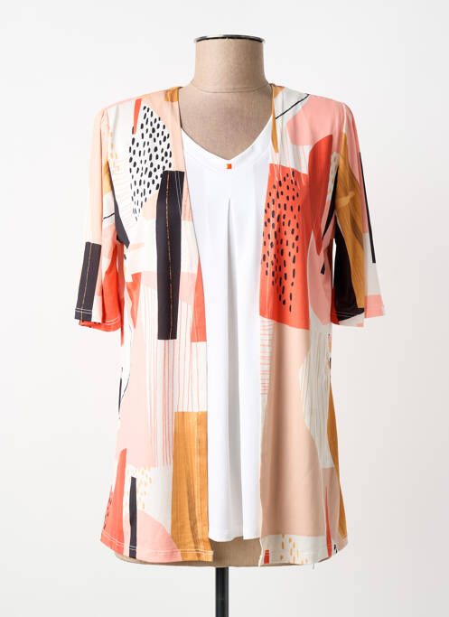 Top țesătură jersey mâneci scurte portocaliu NAYAT femme