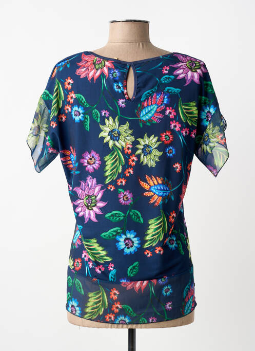 Top mâneci scurte mâneci scurte albastru LOURDES CASTILLO femme