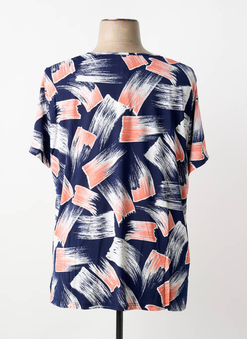 Tricou imprimeu fantezie mâneci scurte albastru FRANCE RIVOIRE femme