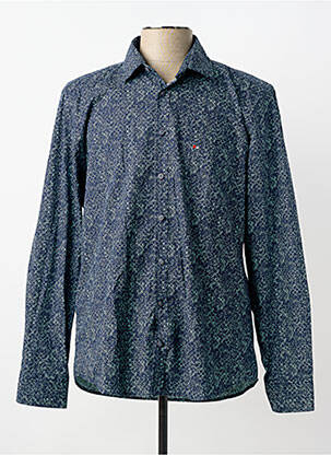 Cămașă cu mâneci lungi imprimeu fantezie albastru JUPITER homme