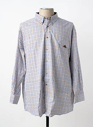 Cămașă cu mâneci lungi croială cambrată albastru LUI homme