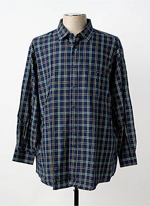 Cămașă cu mâneci lungi imprimeu carouri albastru LUI homme