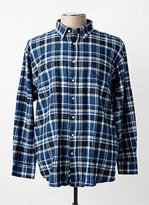 Cămașă cu mâneci lungi imprimeu scoțian albastru LOSAN homme