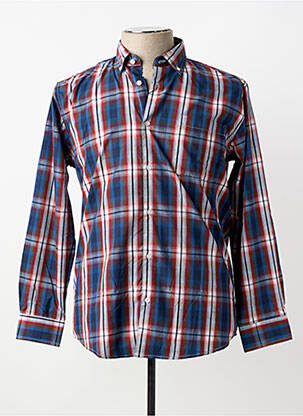 Cămașă cu mâneci lungi imprimeu scoțian albastru LOSAN homme