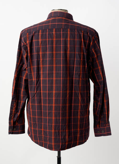 Cămașă cu mâneci lungi imprimeu carouri portocaliu MONTE CARLO homme