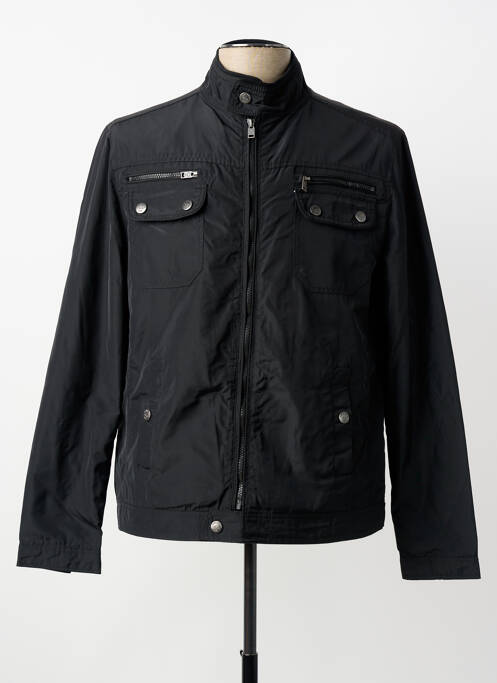 Jachetă vânt manșete cu capse fără glugă negru LOSAN homme