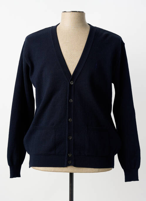 Vestă cu mâneci lungi guler în v albastru BERAC homme