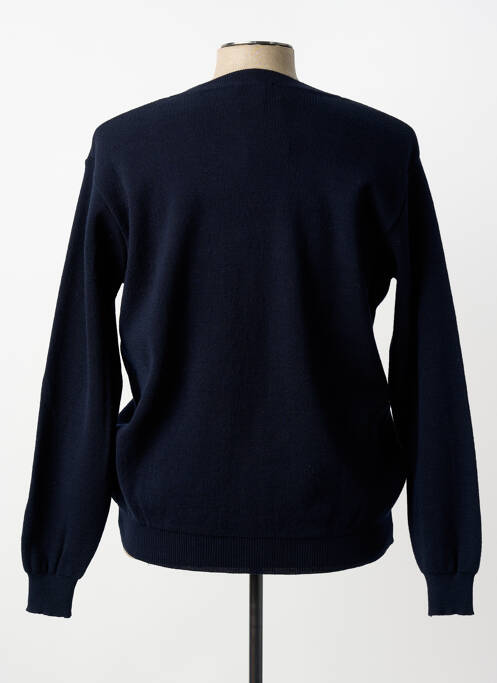 Vestă cu mâneci lungi guler în v albastru BERAC homme