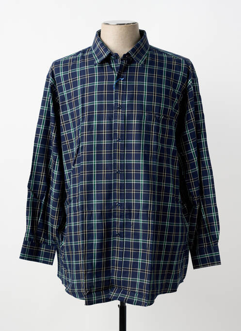 Cămașă cu mâneci lungi imprimeu carouri albastru LUI homme