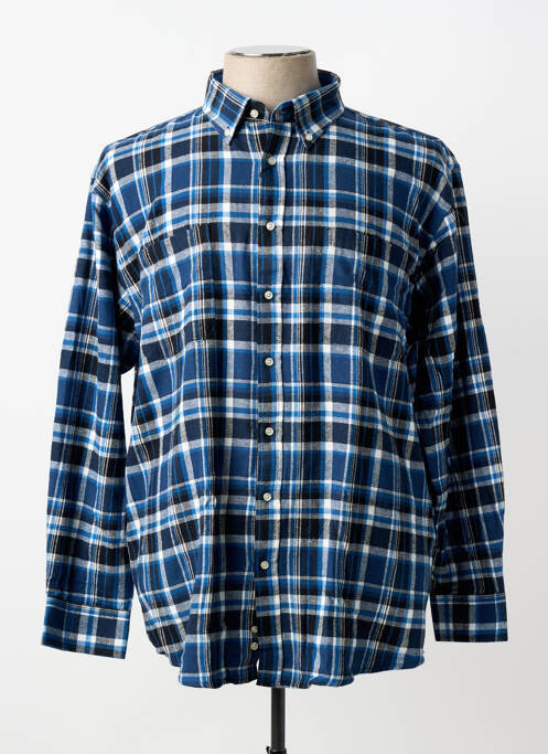 Cămașă cu mâneci lungi imprimeu scoțian albastru LOSAN homme