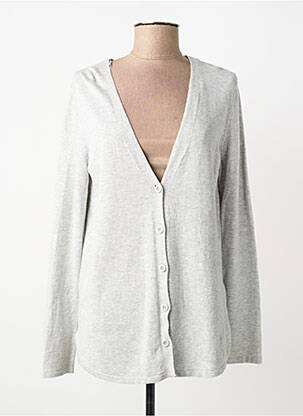 Vestă cu mâneci lungi închidere cu nasturi pe față gri STREET ONE femme