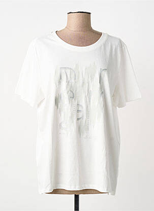 Tricou serigrafie flockată mâneci scurte alb CECIL femme