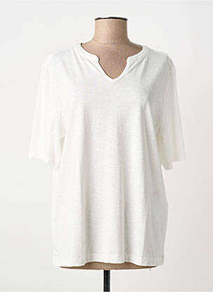 Tricou croială dreaptă mâneci scurte alb CECIL femme