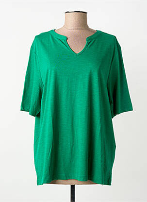 Tricou croială dreaptă mâneci scurte verde CECIL femme