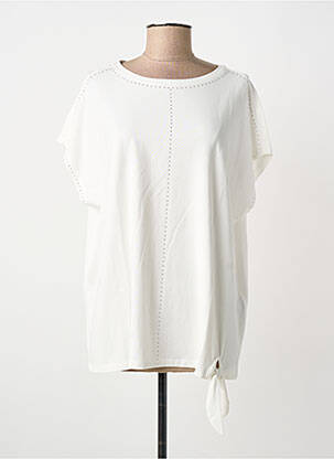 Tricou croială dreaptă mâneci scurte alb CECIL femme