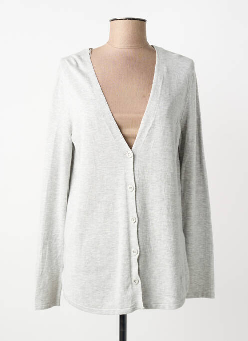 Vestă cu mâneci lungi închidere cu nasturi pe față gri STREET ONE femme