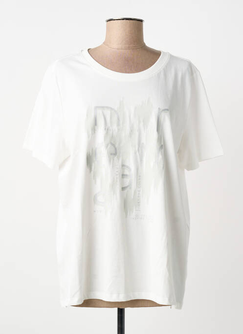 Tricou serigrafie flockată mâneci scurte alb CECIL femme