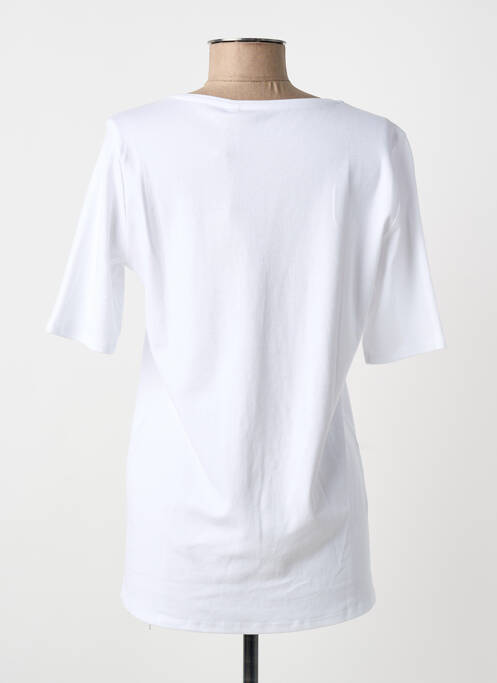 Tricou croială dreaptă mâneci scurte alb CECIL femme