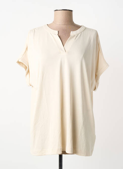 Tricou croială dreaptă mâneci scurte bej CECIL femme