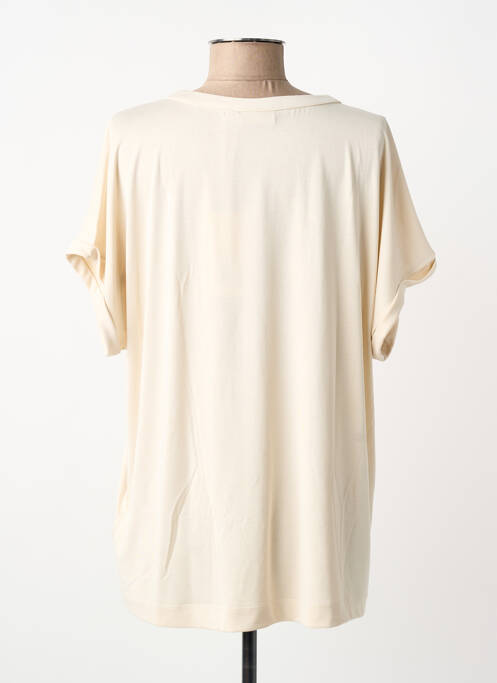 Tricou croială dreaptă mâneci scurte bej CECIL femme