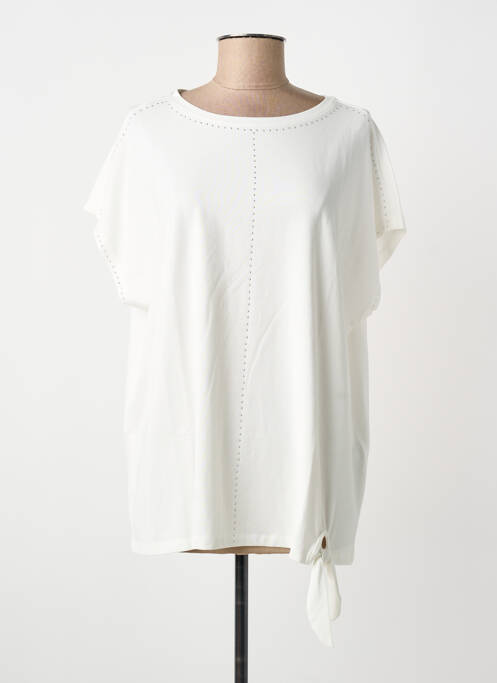 Tricou croială dreaptă mâneci scurte alb CECIL femme