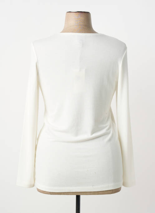 Tricou elasticitate mâneci lungi alb GUY DUBOUIS femme