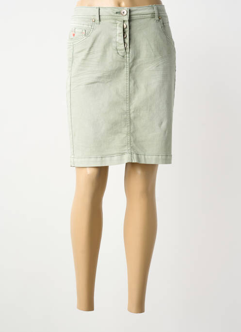 Fustă scurtă buzunare verde CECIL femme