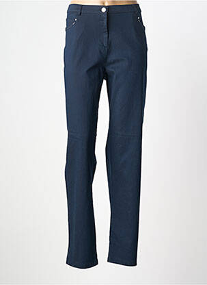 Pantalon drept elasticitate mărime normală albastru CHRISTINE LAURE femme