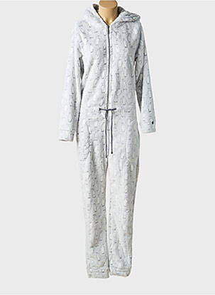 Salopetă-pantalon mâneci lungi gri REBELLE femme