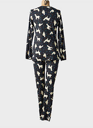Pijama croială cambrată negru REBELLE BY PASTUNETTE femeie