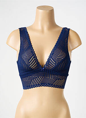 Sutien fără armatură bralete albastru ANTIGEL femeie