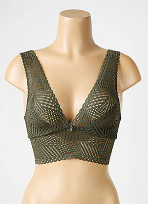 Sutien fără armatură bralete verde ANTIGEL femeie