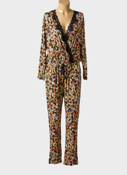 Salopetă-pantalon croială cambrată mâneci lungi negru ANTIGEL femme