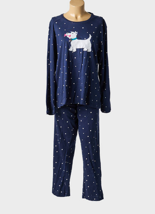 Pijama guler rotund albastru REBELLE femme