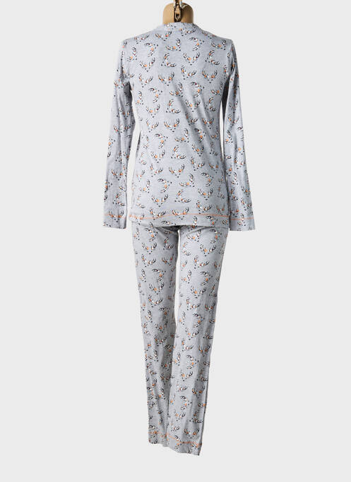 Pijama croială cambrată gri REBELLE BY PASTUNETTE femme