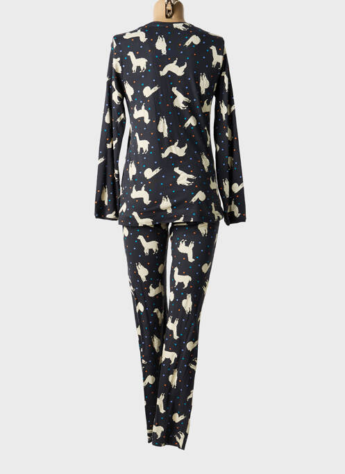 Pijama croială cambrată negru REBELLE BY PASTUNETTE femme