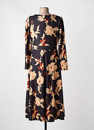 Rochie midi imprimeu floral mâneci lungi negru SWEET MISS femeie