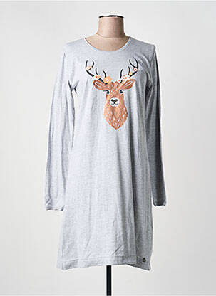 Cămașă de noapte serigrafie gri REBELLE BY PASTUNETTE femme