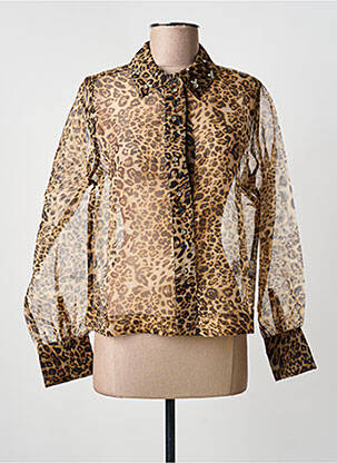 Cămașă țesătură crep mâneci lungi bej AN' GE femme