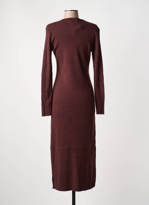 Rochie lungă mâneci lungi mâneci lungi maro AN' GE femme