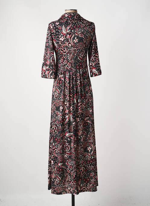 Rochie lungă imprimeu floral mâneci 3/4 negru JOY'S PARIS femme