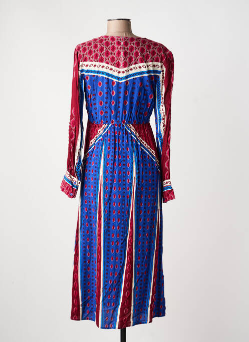 Rochie lungă mâneci lungi mâneci lungi albastru AN' GE femme