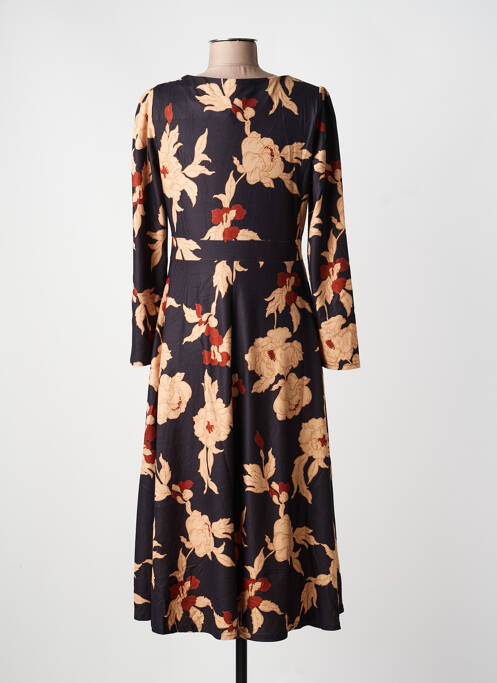 Rochie midi imprimeu floral mâneci lungi negru SWEET MISS femme