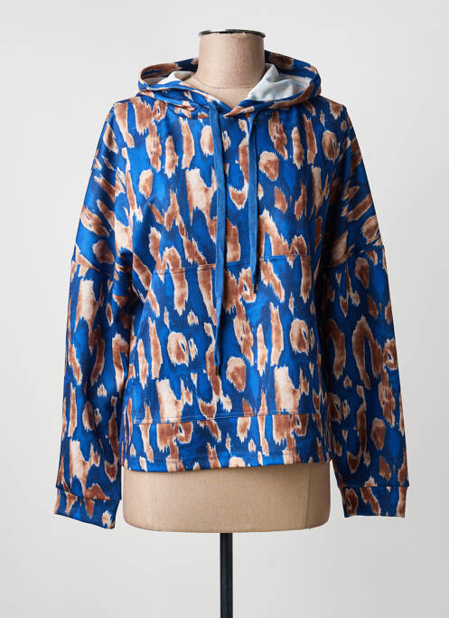 Hanorac cu glugă buzunare mâneci lungi albastru EGO femme